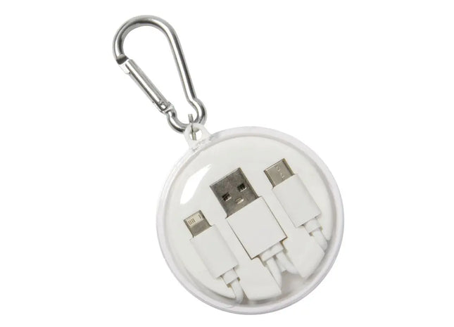 Universelle weiße Kopfhörer mit Ladekabel – LISTEN CHARGE für alle Geräte TK Gruppe® Grosshandel 