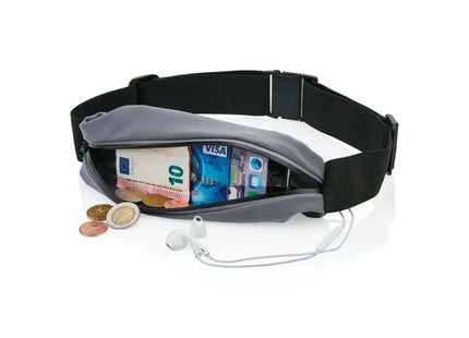 Universeller Sportgürtel in Grau-Schwarz – Sicherer Halt für Ihre Utensilien TK Gruppe® Grosshandel 