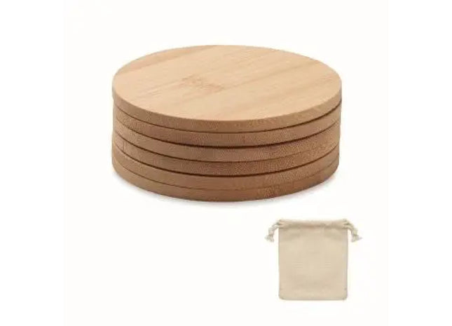 Untersetzer-Set aus Bambus BAYIN SET - Natürliche Holzuntersetzer, ökologisch TK Gruppe® Grosshandel 