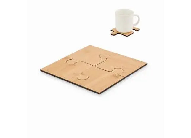 Untersetzer-Set aus Bambus LEPY - Nachhaltige Holzuntersetzer für den Haushalt TK Gruppe® Grosshandel 