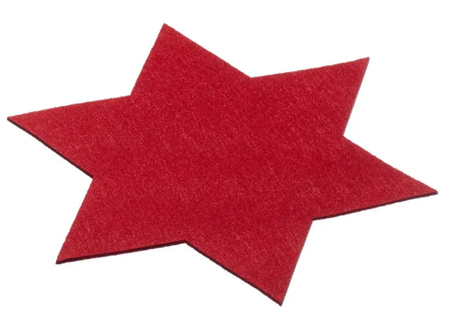 Untersetzer Stern, rot, groß, 30cm Durchmesser - Stilvolles und praktisches Tischzubehör TK Gruppe® Grosshandel 