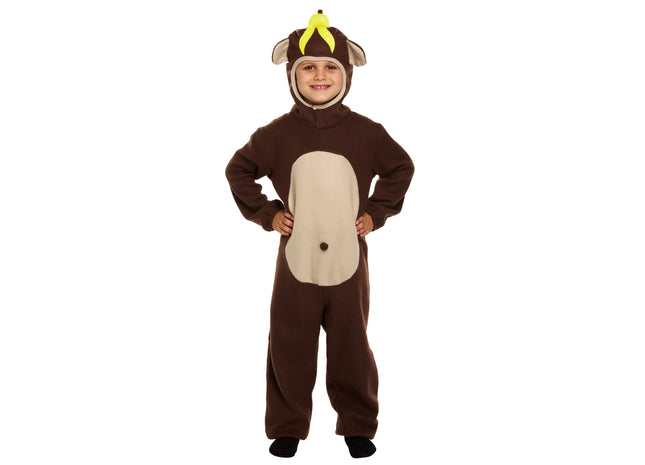 Kinderkostüm Affe Medium, für 7-9 Jahre, realistisches Tier-Outfit D/Up TK Gruppe® Grosshandel 