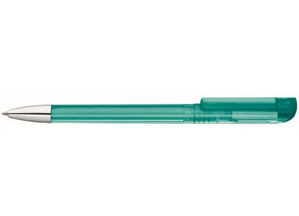 Up Transparent Si Twist Ballpoint Pen - Petrol Blue TK Gruppe® Grosshandel 