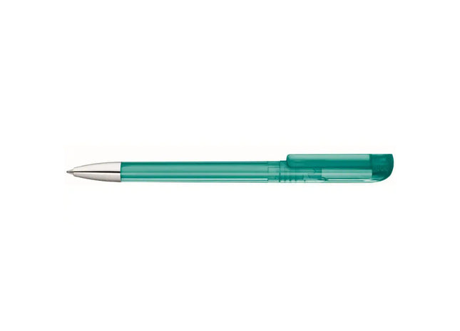 Up Transparent Si Twist Ballpoint Pen - Petrol Blue TK Gruppe® Grosshandel 