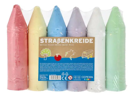 Urban Pavement Crayons: Extra Large, 6-Pack, Around 18cmH - SEO-Optimized Listing for Maximum Visibility TK Gruppe® Grosshandel 