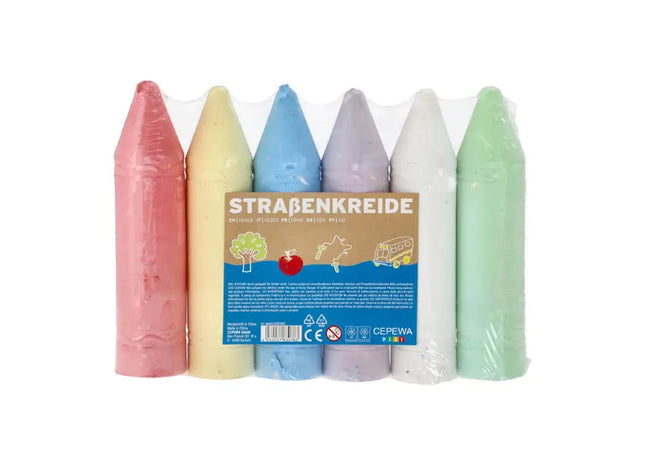 Urban Pavement Crayons: Extra Large, 6-Pack, Around 18cmH - SEO-Optimized Listing for Maximum Visibility TK Gruppe® Grosshandel 