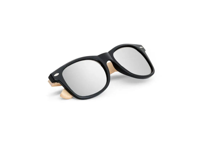 VARADERO Schwarze Sonnenbrille mit Bambusbügeln aus PP TK Gruppe® Grosshandel 