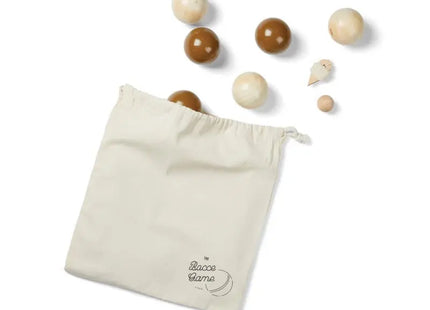 VINGA Boccia Spiel - Braun: Traditionelles Wurfspiel aus hochwertigem Material für Outdoor-Vergnügen TK Gruppe® Grosshandel 
