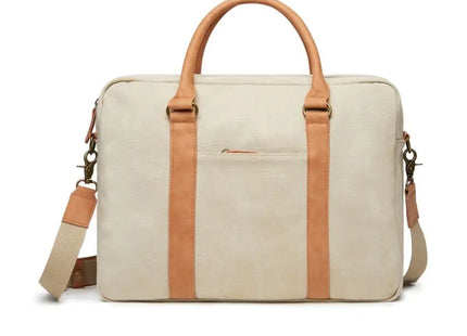 VINGA Bosler Computertasche, RCS Recycelter Canvas, Greige TK Gruppe® Grosshandel 