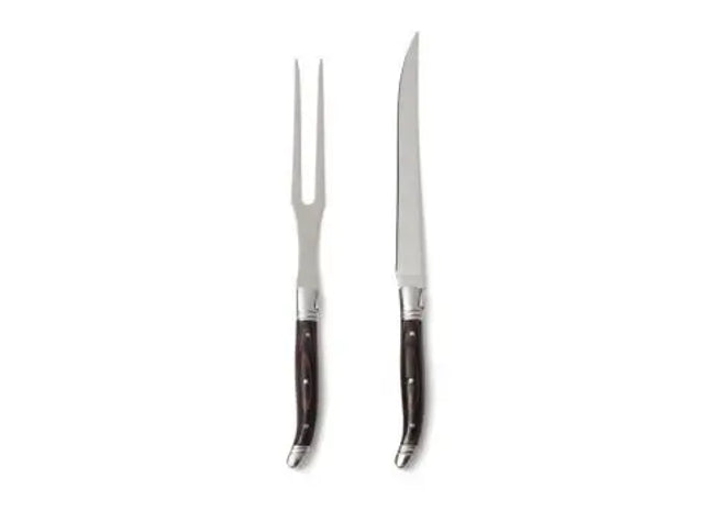 VINGA Gigaro Premium Tranchier-Set, Schneidemesser & Gabel aus Edelstahl - Silber TK Gruppe® Grosshandel 