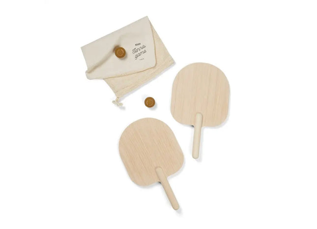 VINGA Miro Beach-Tennis Spiel - Braun: Hochwertiges Set für endlose Strandtennis-Unterhaltung TK Gruppe® Grosshandel 