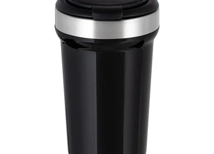 VIVERO Thermobecher – eleganter Isolierbecher in Schwarz und Silber für aktive Tage TK Gruppe® Grosshandel 