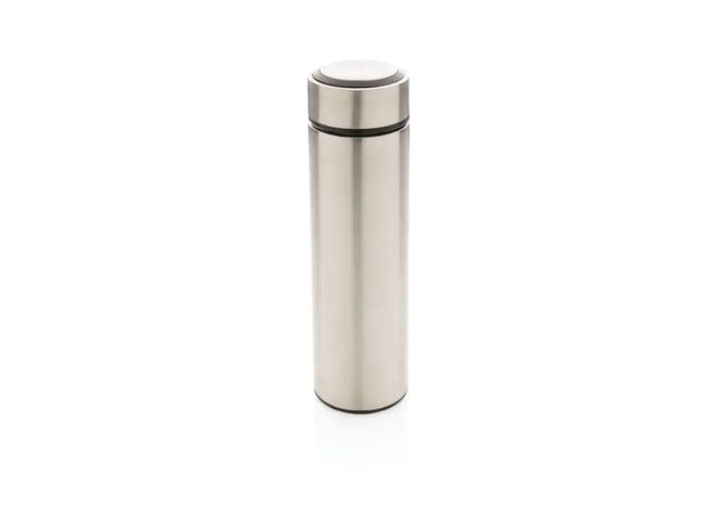 Vakuum Edelstahl Flasche mit gebürstetem Metalldeckel - Silber - Doppelwandige Isolierflasche TK Gruppe® Grosshandel 