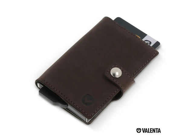 Valenta Card Case Plus Brieftasche - Edles Braun TK Gruppe® Grosshandel 