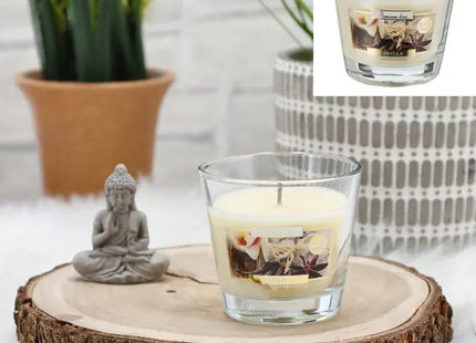 Vanille-Duftkerzen im Glas, 12er Set auf Tablett - Beruhigendes Aroma TK Gruppe® Grosshandel 