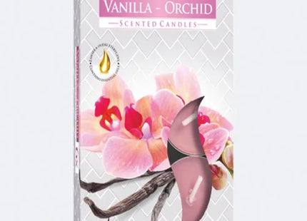 Vanille-Orchidee Duft-Teelichter, 6er Set, Faltverpackung TK Gruppe® Grosshandel 