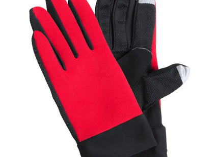 Vanzox Touch-Sporthandschuhe: Rot-Schwarz, Bequem, Funktional für Outdoor und Fitness TK Gruppe® Grosshandel 