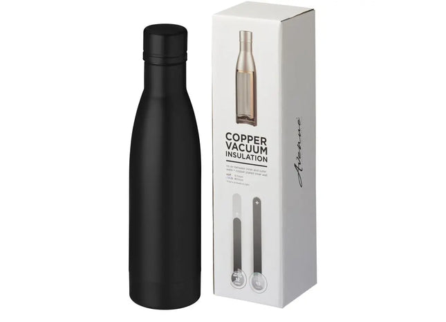 Vasa 500 ml Kupfer-Vakuum Isolierflasche – Robuste schwarze Trinkflasche TK Gruppe® Grosshandel 
