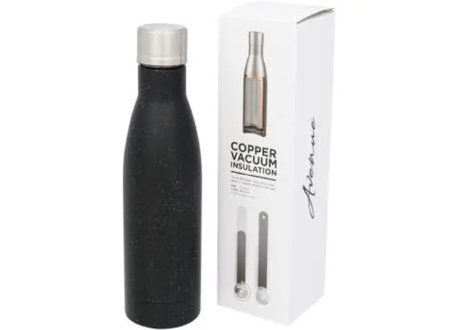 Vasa Sprenkel-Design Kupfer-Vakuum Isolierflasche, 500ml - Schwarz TK Gruppe® Grosshandel 
