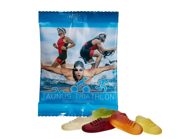 Vegane Jogger-Fruchtgummis – Köstliche Süßigkeiten im bedruckten Tütchen TK Gruppe® Grosshandel 