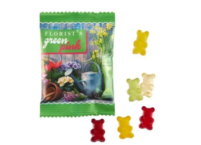 Vegane Premium-Bärchen, traditionell verpackt, mit individuellem Druck TK Gruppe® Grosshandel 