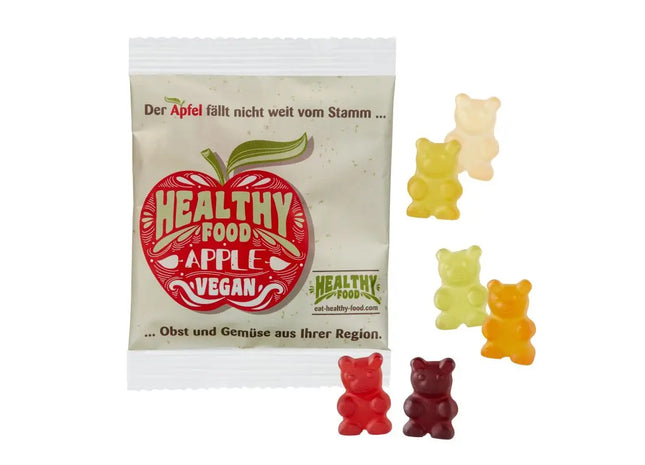 Vegane XXL-Bärchen - Bedruckbare kompostierbare Tütchen mit extra großem Genuss TK Gruppe® Grosshandel 