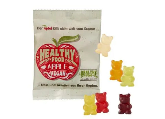 Vegane XXL-Bärchen in Standardtüte mit Individualisiertem Druck TK Gruppe® Grosshandel 