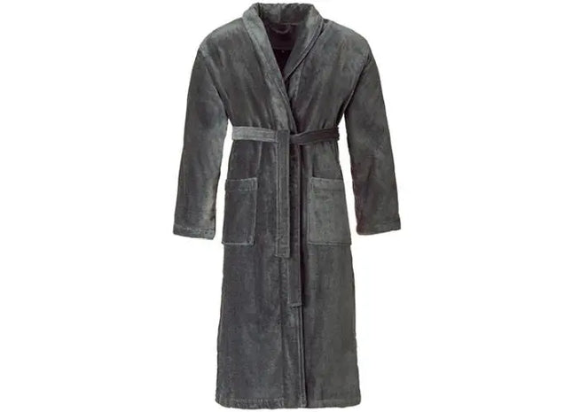 Velours Bademantel Feeling: Luxuriöser Bademantel mit Schalkragen für ultimativen Komfort TK Gruppe® Grosshandel 