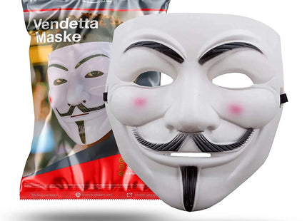 Vendetta Maske als Kostüm Accessoire für Damen & Herren, Kinder & Erwachsene an Anonymous Halloween & Fasching & Karneval TK Gruppe® Grosshandel 