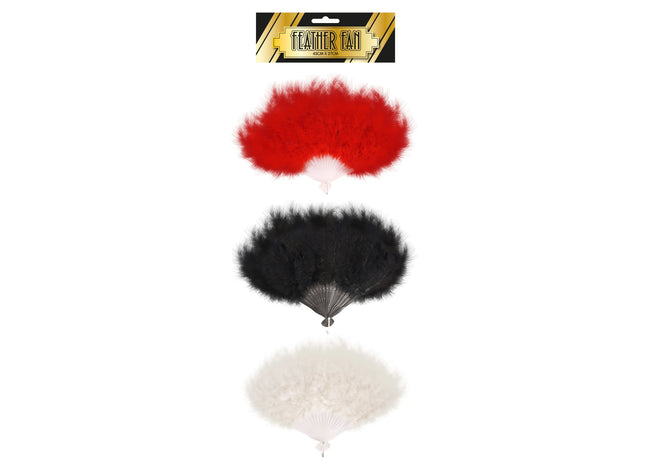 Veren Fächer 40 cm x 27 cm, 3 verschiedene Farben, handlich und dekorativ TK Gruppe® Grosshandel 