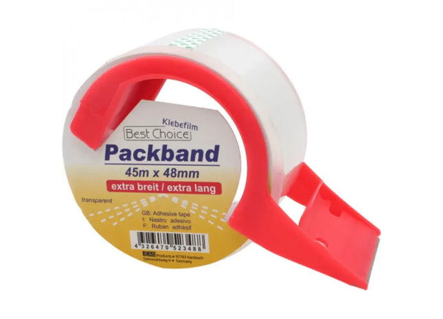 Verpackungsklebeband 45m x 48mm inklusive Abroller - Effizientes Versiegeln TK Gruppe® Grosshandel 
