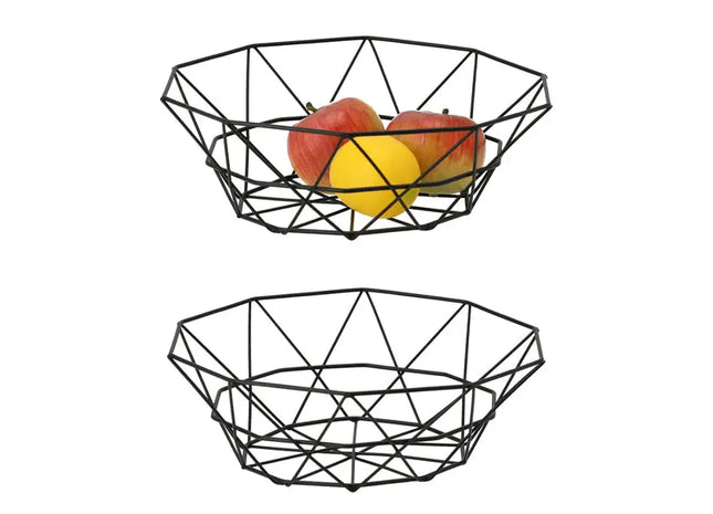 Versatile 27cm Diameter Metal Storage Basket - Ideal for Home and Office TK Gruppe® Grosshandel 