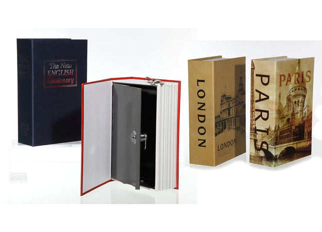 Verstecktes Buch-Safe - 4er Set, Geheimfach für Wertsachen TK Gruppe® Grosshandel 
