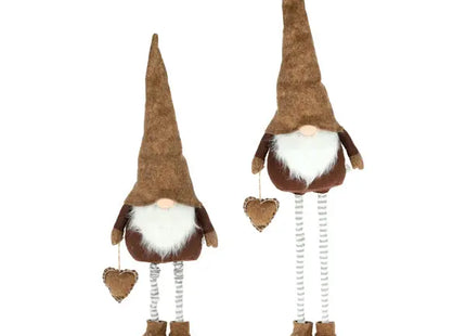 Verstellbarer Wichtel 'Udo' mit Teleskopbeinen, Braun, bis zu 120 cm - Flexibler Dekor TK Gruppe® Grosshandel 