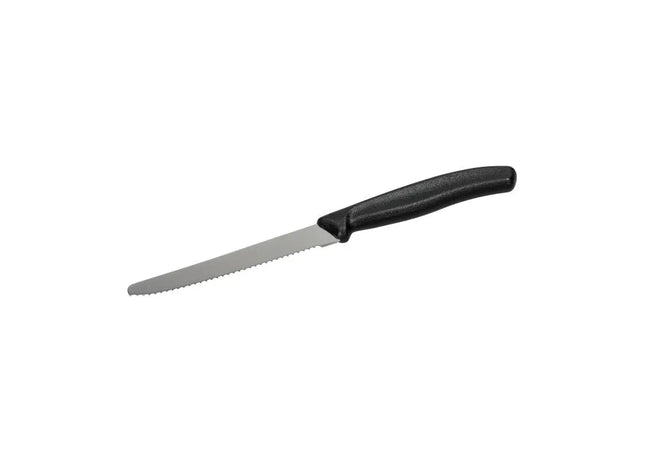 Vesper Brotzeitmesser, Edelstahlklinge, Schwarz-Silber TK Gruppe® Grosshandel 