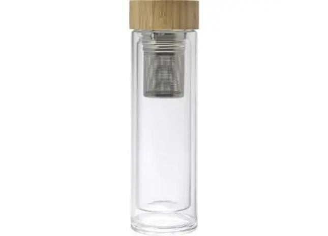 Vicente Doppelwandige Glasflasche – Natürliches Braun TK Gruppe® Grosshandel 