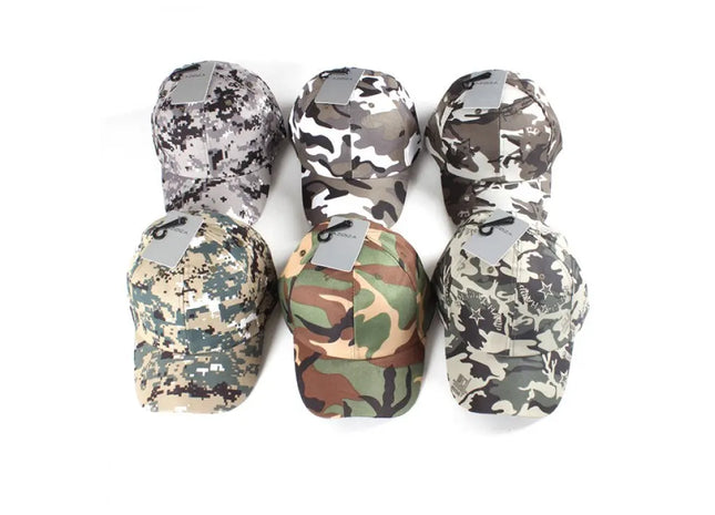 Vielfältiges Camouflage Baseball Cap Set, Einheitsgröße - 6er Pack TK Gruppe® Grosshandel 