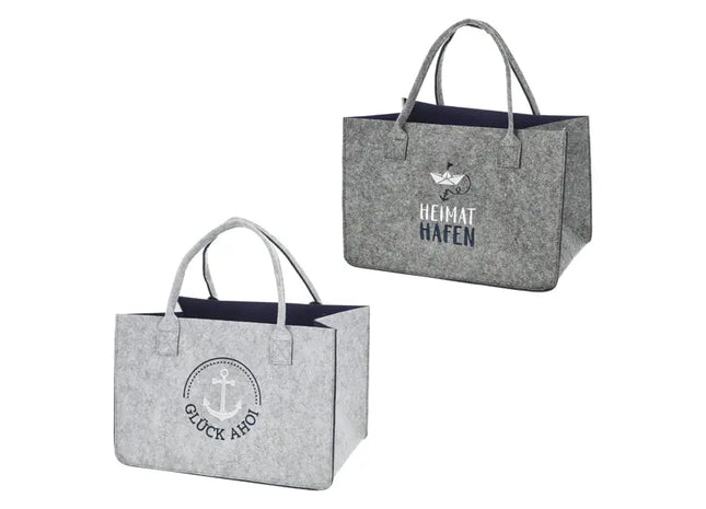 Vielseitige Filztasche AHOI 2er-Set – Stilvolle und robuste Mehrzwecktasche für den Alltag TK Gruppe® Grosshandel 