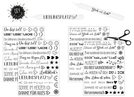 Vielseitige Kerzenaufkleber für das ganze Jahr, 2er-Set - Dekoratives Tattoo-Kit TK Gruppe® Grosshandel 