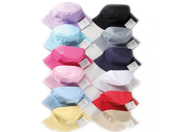 Vielseitige Unisex-Sonnenhüte in Größe 59, Einfarbige Mützen, 12er Pack Sortiert TK Gruppe® Grosshandel 