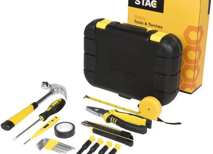 Vielseitiger Sounion 16-teiliger Werkzeugkoffer – hochwertig, schwarz, kompakt und robust TK Gruppe® Grosshandel 