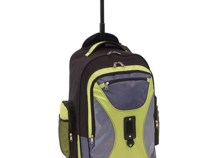 Vielseitiger Trolley-Rucksack COMFORTY - Praktischer Reise-Rucksack in Grau-Grün TK Gruppe® Grosshandel 