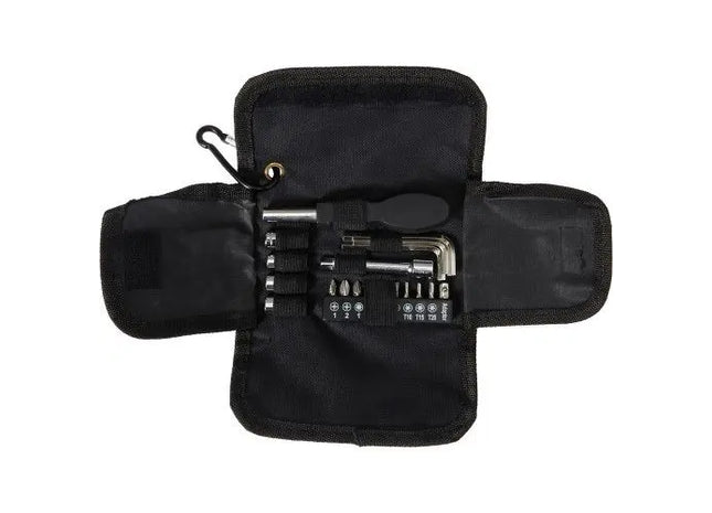 Vielseitiges 20-tlg. Werkzeug-Set Tessa – hochwertig, schwarz, robust und kompakt TK Gruppe® Grosshandel 