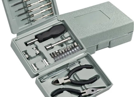 Vielseitiges 26-teiliges Werkzeugset Managua - robustes, silbergraues Allzweckwerkzeug TK Gruppe® Grosshandel 