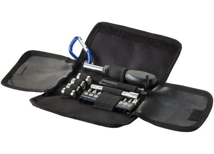 Vielseitiges Flint 19-teiliges Werkzeugset - robustes, schwarz-blaues Allzweckwerkzeug TK Gruppe® Grosshandel 