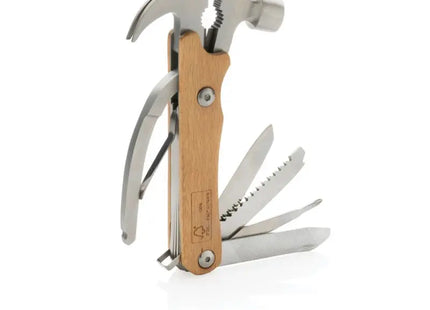 Vielseitiges Handwerker-Tool: Holzhammer-Multifunktionswerkzeug in natürlichem Braun TK Gruppe® Grosshandel 