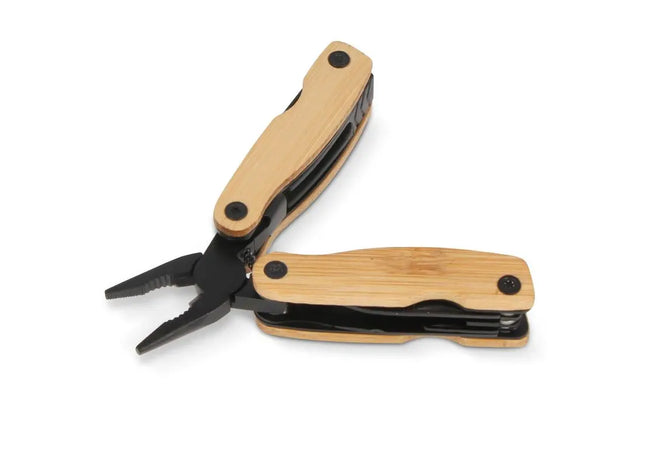 Vielseitiges Multi-Tool Bamboo mit 12 Funktionen - Schwarz: Praktisch, Robust, Kompakt für Alltag und Outdoor TK Gruppe® Grosshandel 