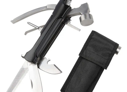 Vielseitiges Multifunktionswerkzeug Peer - robustes, schwarzes Allzweckwerkzeug für Outdoor und Alltag TK Gruppe® Grosshandel 