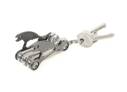 Vielseitiges Troika Multifunktions-Werkzeug BIKE MULTITOOL - robustes, titanfarbenes Fahrradwerkzeug TK Gruppe® Grosshandel 