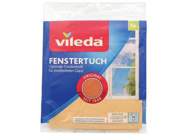 Vileda Fenstertuch 40x36 cm - Streifenfreier Glanz für Glas & Spiegel TK Gruppe® Grosshandel 